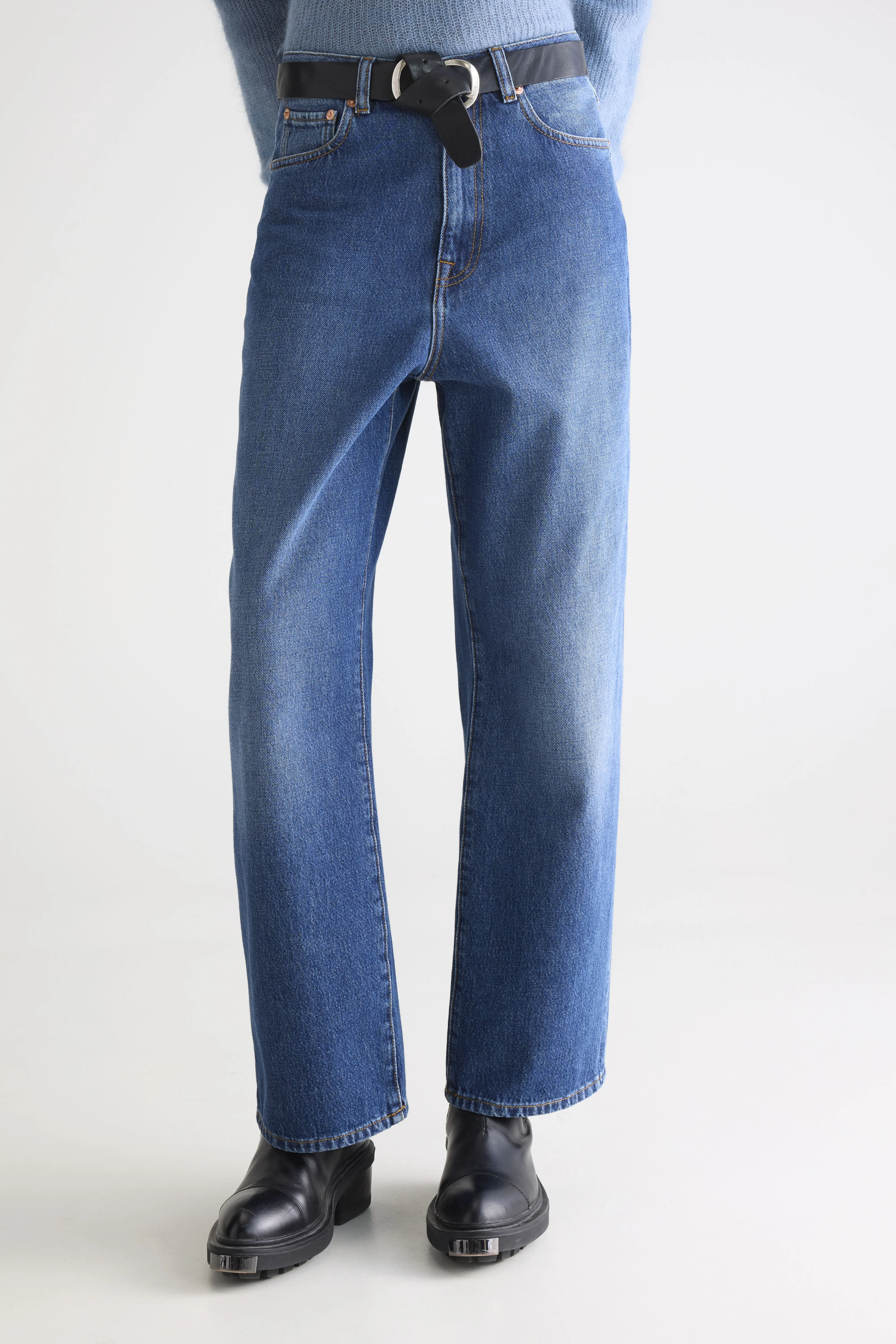 Bellerose Denim N. 61 - Wide blue jeans (242 / W / STONE WASH)