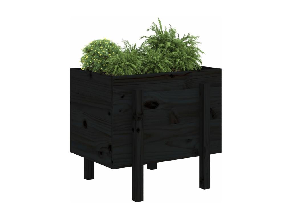 Decoratodo  madera maciza de pino negro 62x50x57 cm