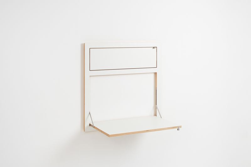 Fläpps Wandbureau secretaresse 80x80-2 - Wit