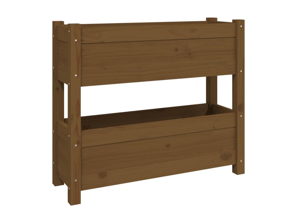 Decoratodo  madera maciza de pino marrón miel 77x25x66 cm