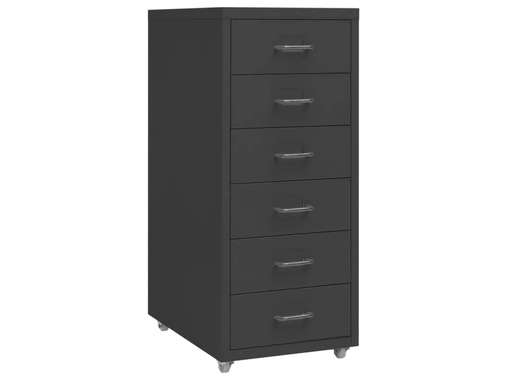 Armario archivador móvil Decocasaes antracita 28x41x69 cm 72936qggn