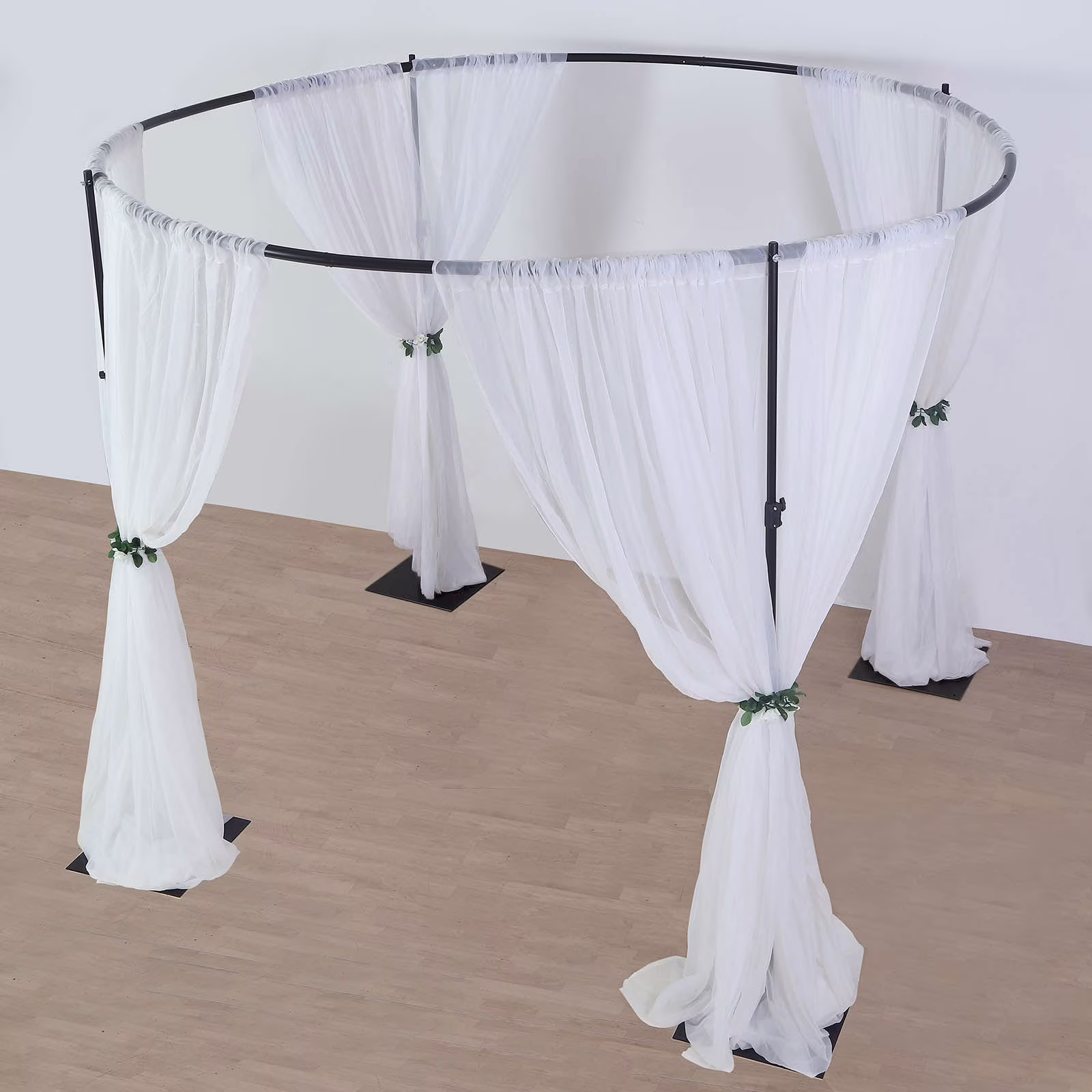Efavormart 10ft | 4 Post Gold Metal DIY Photography Backdrop Stand, Wedding Arch Canopy Tent