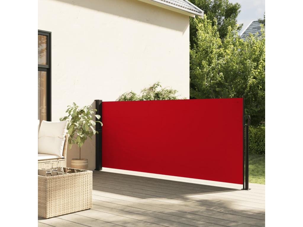 Toldo lateral retráctil rojo 140x600 cm