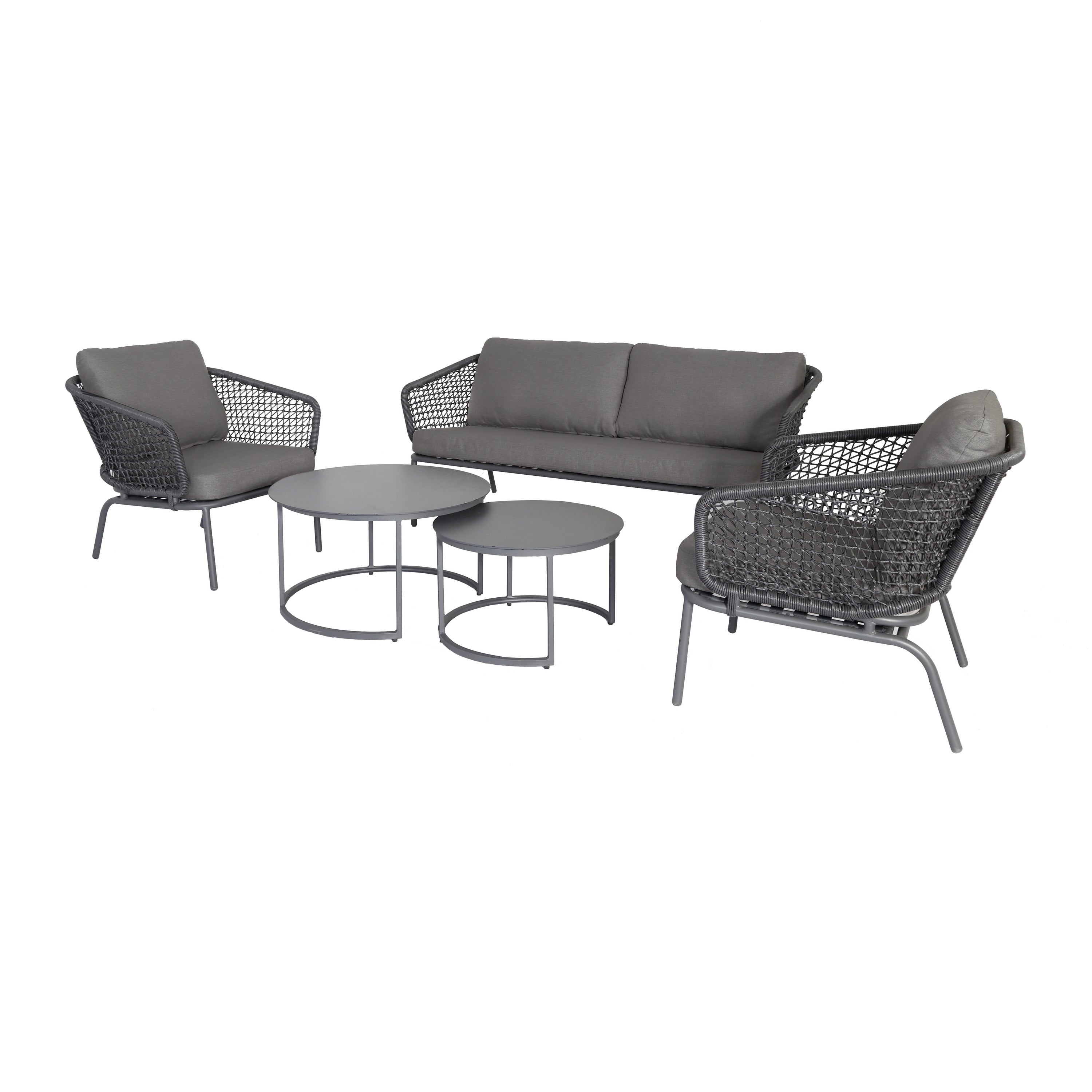 Blokker Wire Loungeset - 2-Zitsbank en Tuinstoelen