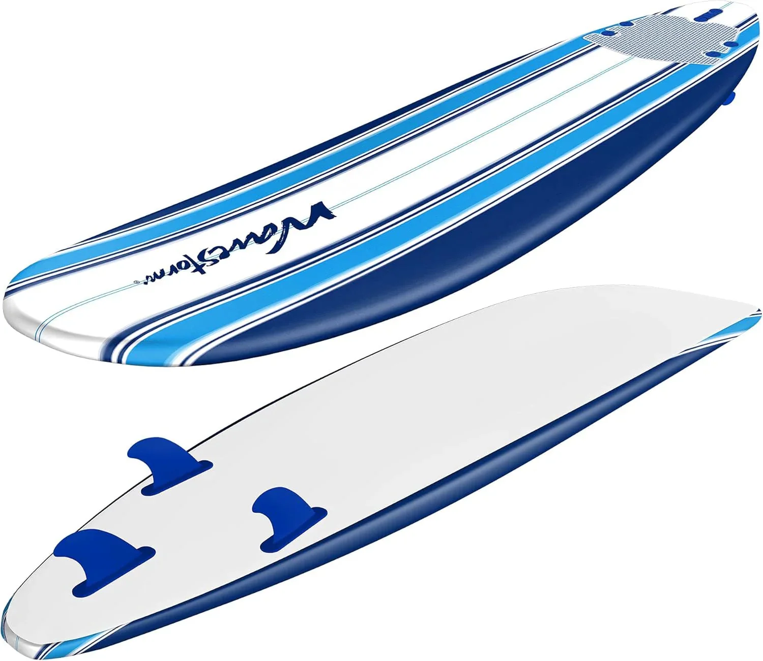 8ft Soft Top Foam Surfboard, EPS Core, 3 Stringers, Wax-Free Longboard, 200lb Capacity - Image 9 8ft Soft Top Foam Surfboard, EPS Core, 3 Stringers, Wax-Free Longboard, 200lb Capacity - Image 9