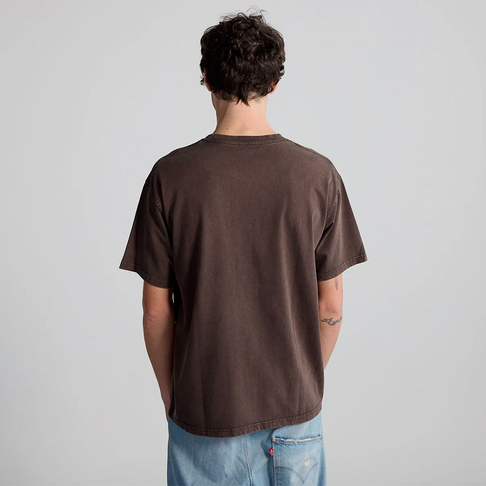 Bisous Skateboard - T-shirt Pochoir - Marron Washed