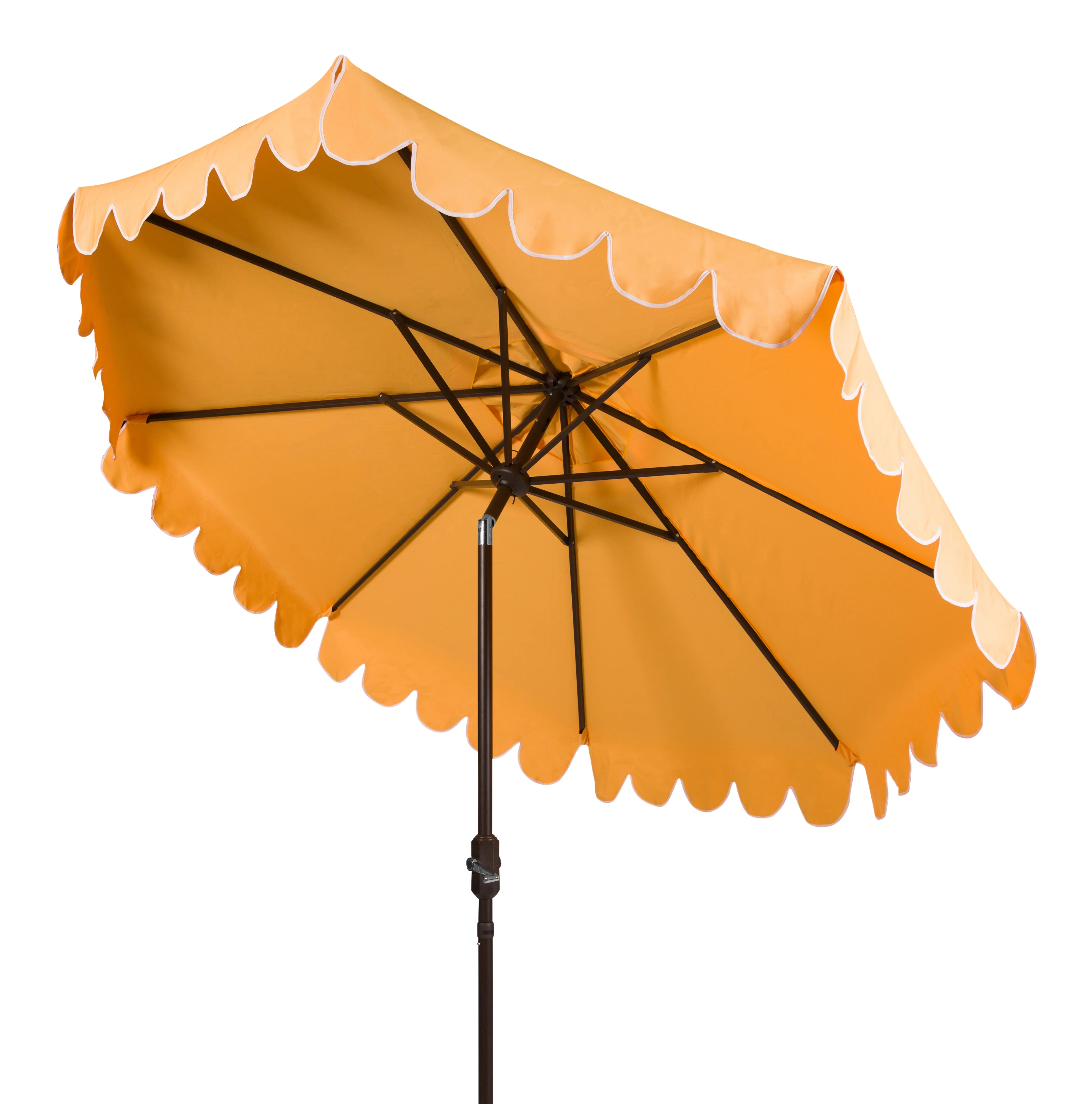 Safavieh Venice 9' Market Crank Tilt Patio Umbrella, Navy/White - Image 39