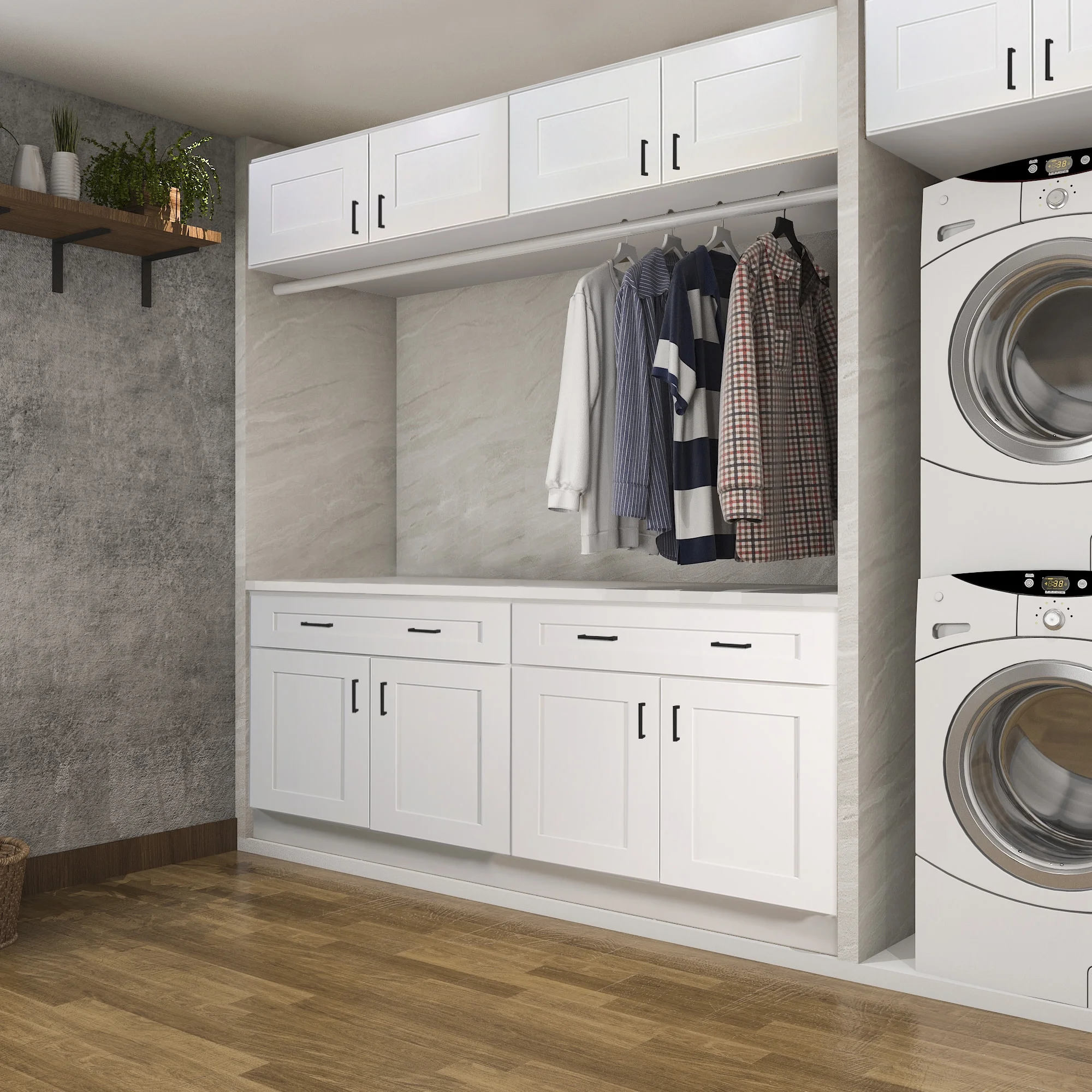 Design House Brookings Ready to Assemble Wood Shaker 2-Door and 2-Drawer Kitchen Base Cabinet (48 x 34.5 x 24), Sherwin Williams? White - Image 11