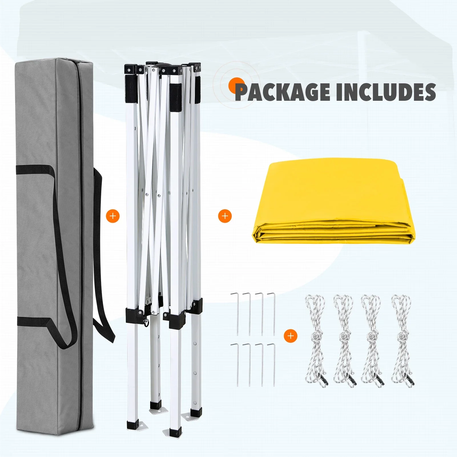 EAGLE PEAK 5x5 Pop up Canopy Tent Instant Outdoor Canopy Easy Set - up Straight Leg Folding Shelter（blue）
