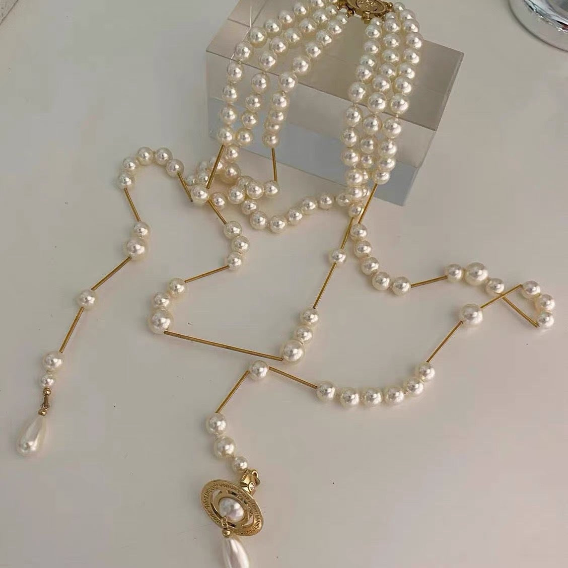 Vivienne Westwood Broken Pearl Necklace - Original Replica Club