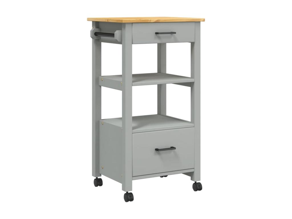 Carrito de cocina MONZA madera maciza de pino 48x40x90 cm