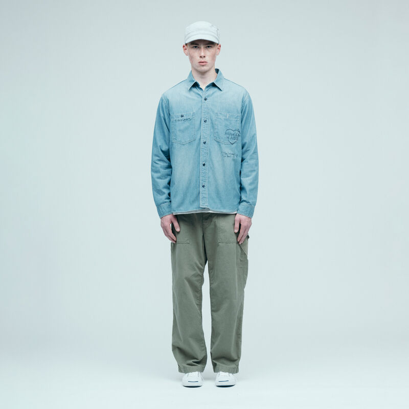 HUMAN MADE MILITARY CHAMBRAY SHIRT