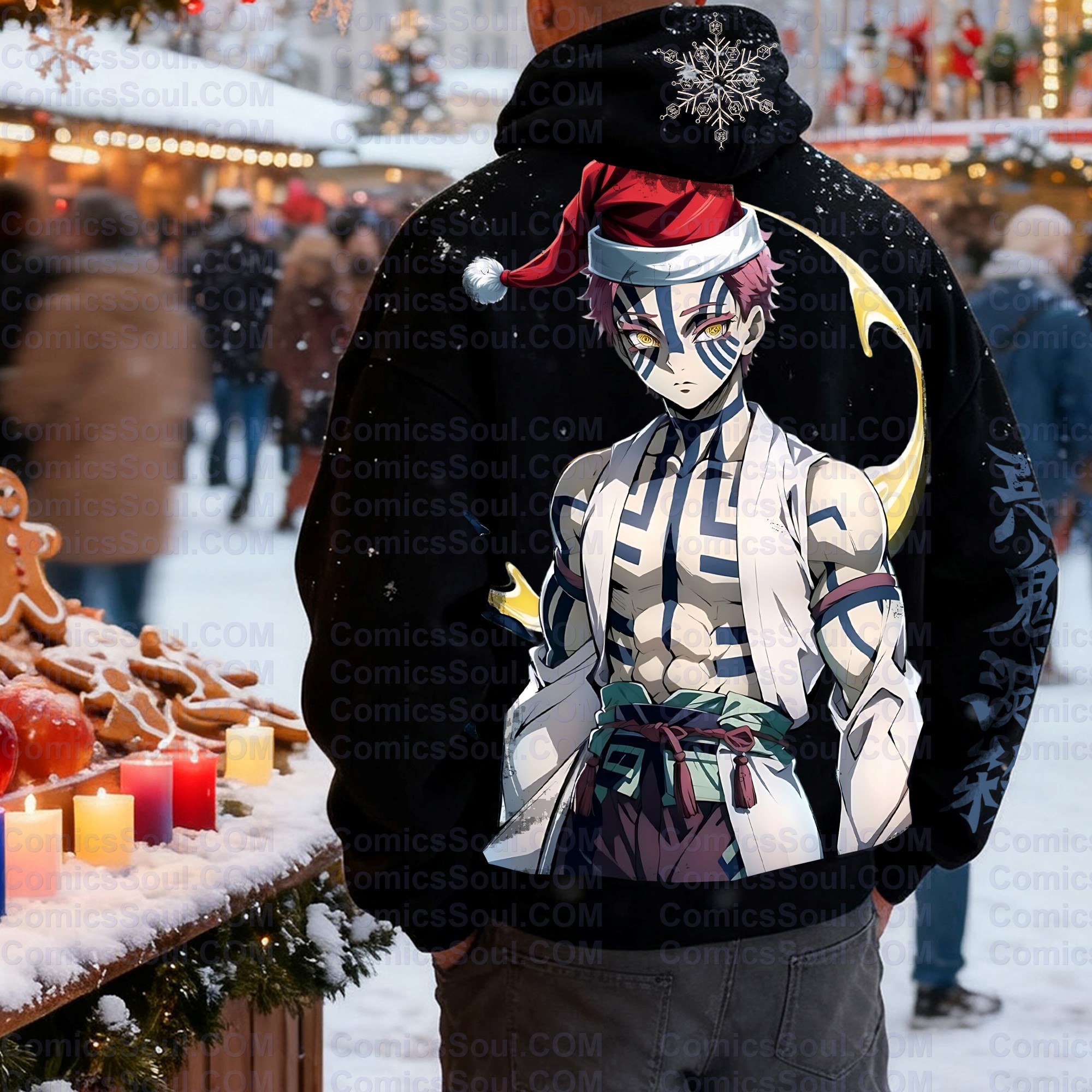 Plus Velvet Unisex Anime Graphic Streetwear Vintage Hoodie