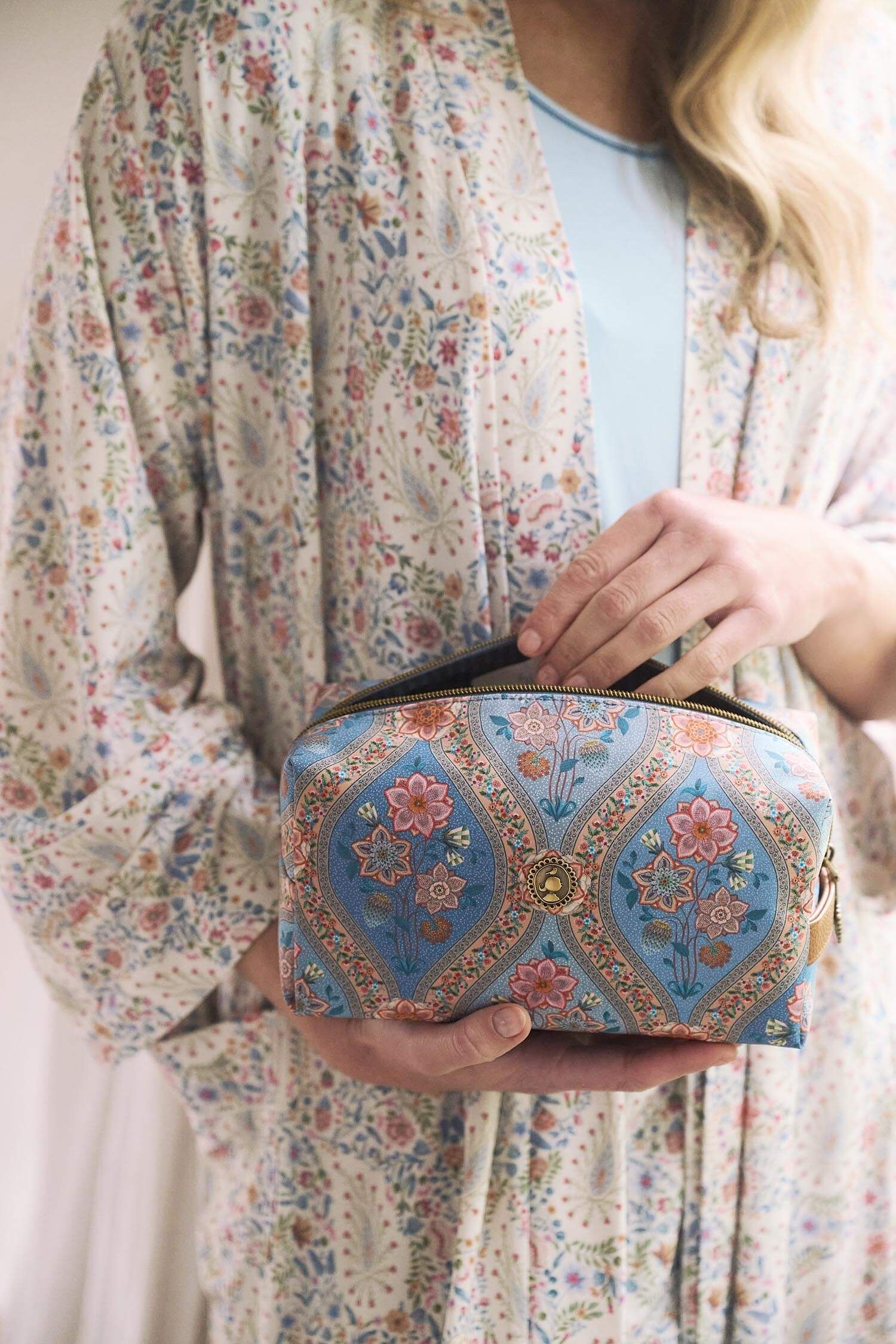 Cosmetic Bag Coco Medium Ornamento Blue