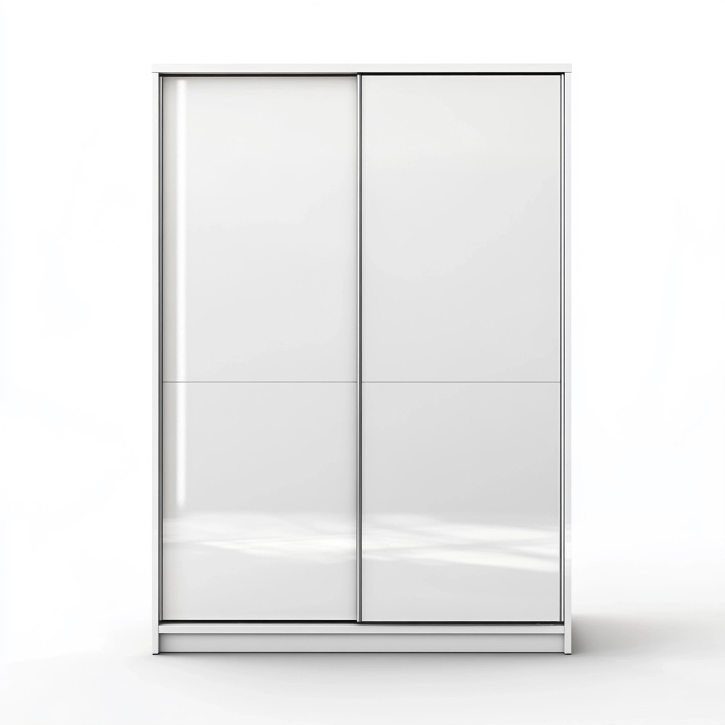 Armario de dormitorio con puertas correderas blanco madera MDF almacenamiento funcional 200x160x60cm moderno DS5621187