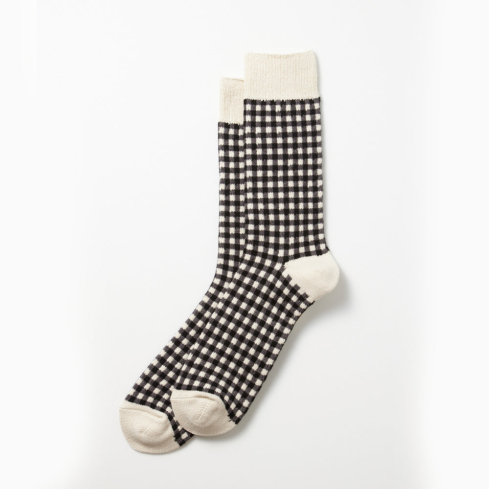 Rototo - Chaussettes Gingham - Noir