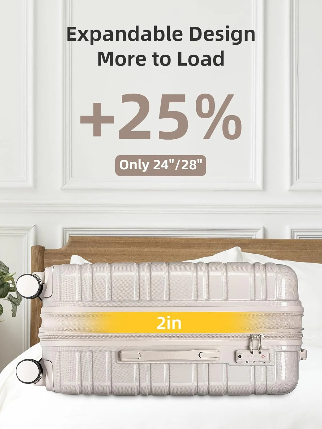 6-piece luggage set, expandable hardshell suitcase set with spinner wheels, lightweight rolling luggage set