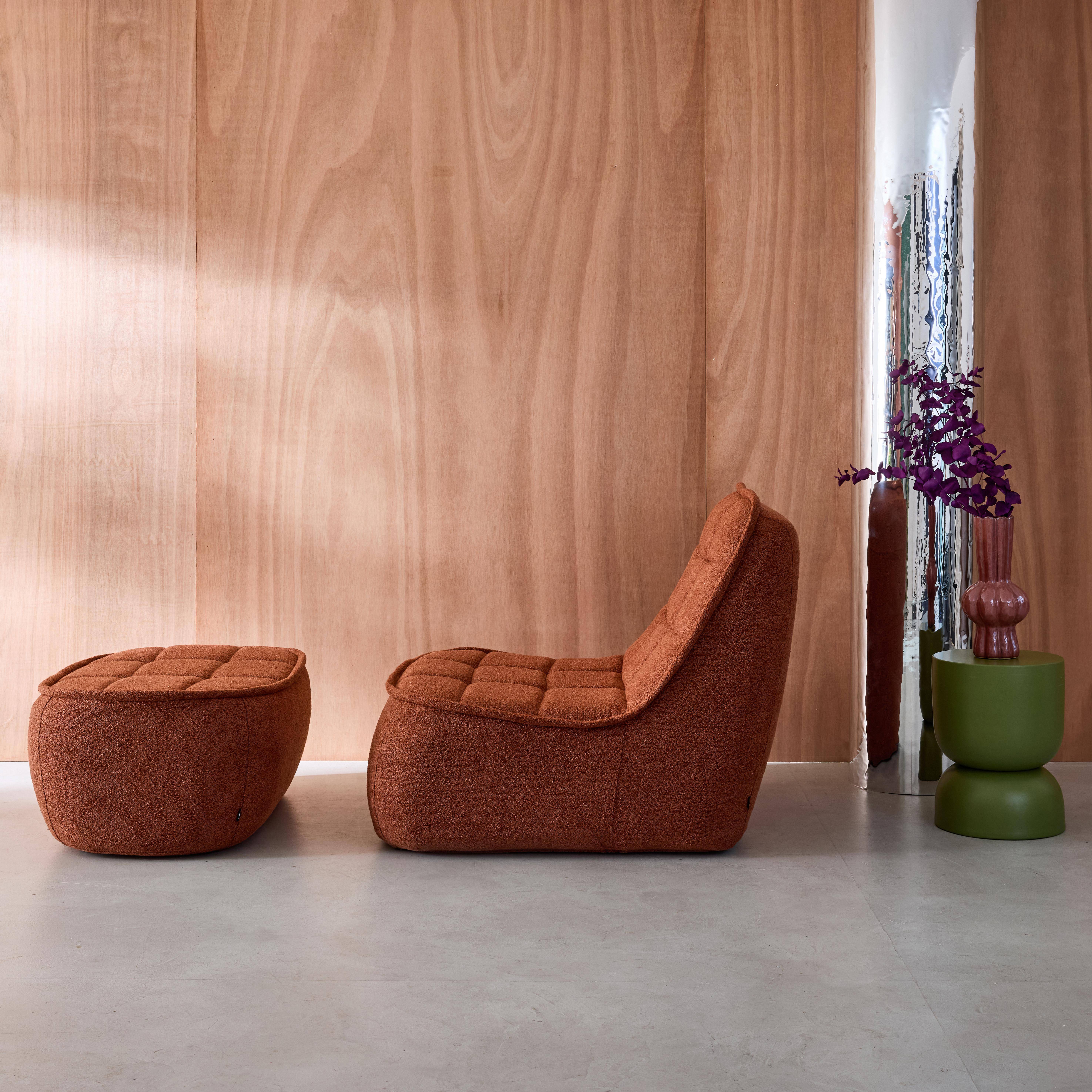 Boni - Sillón borreguito con  reposapiés