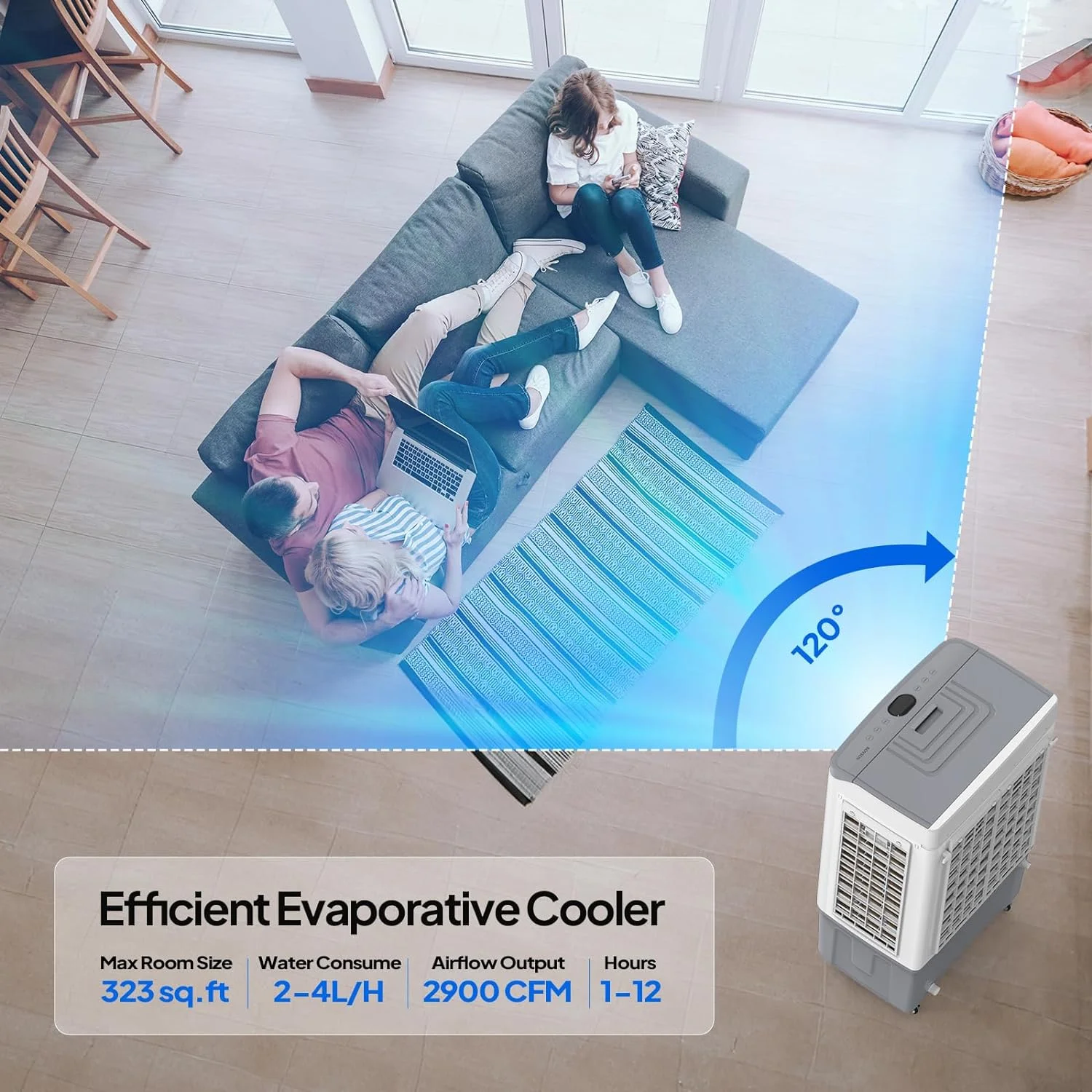 ROVSUN Portable Air Conditioners, White - Image 20