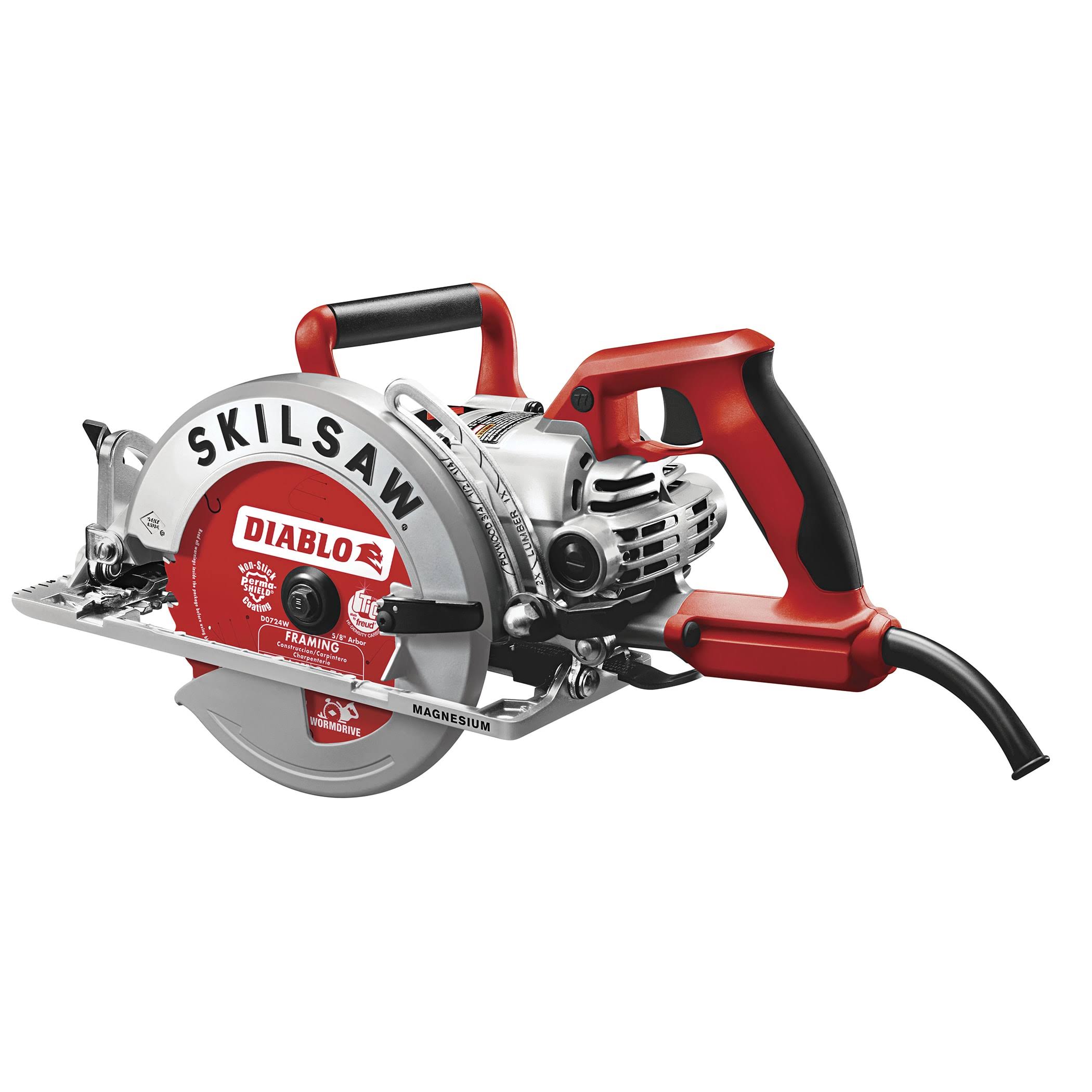 Skilsaw 15-Amp Worm Drive Corded Circular Saw, Red(13/16")