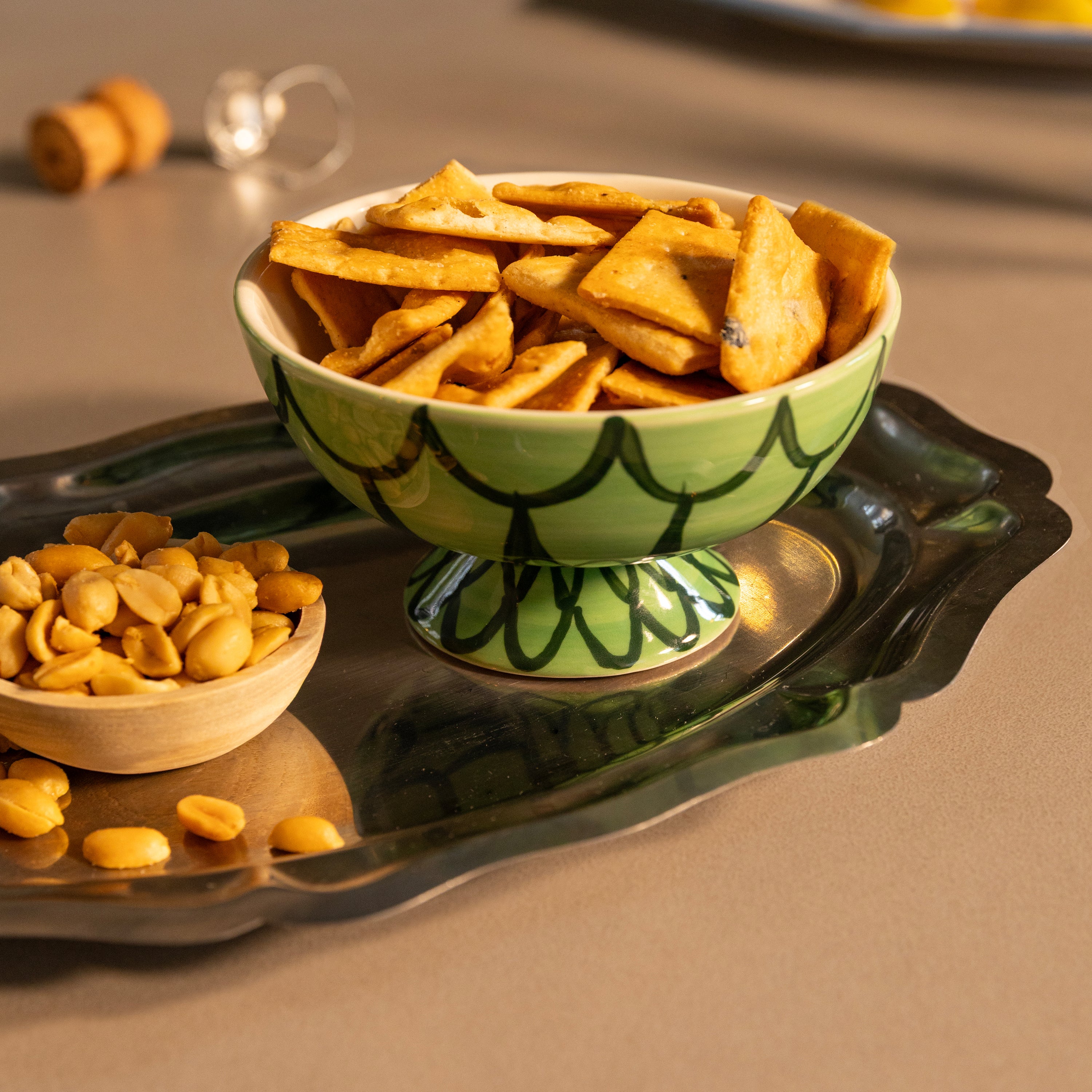 &k amsterdam Sirène Schaaltje - Groen - Set van 2