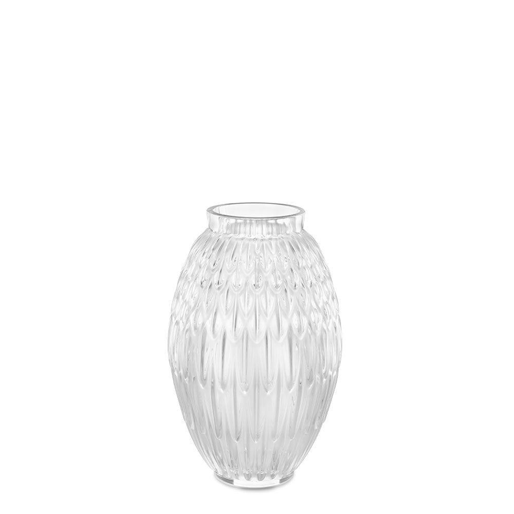 VASE PLUMES - CRISTAL INCOLORE