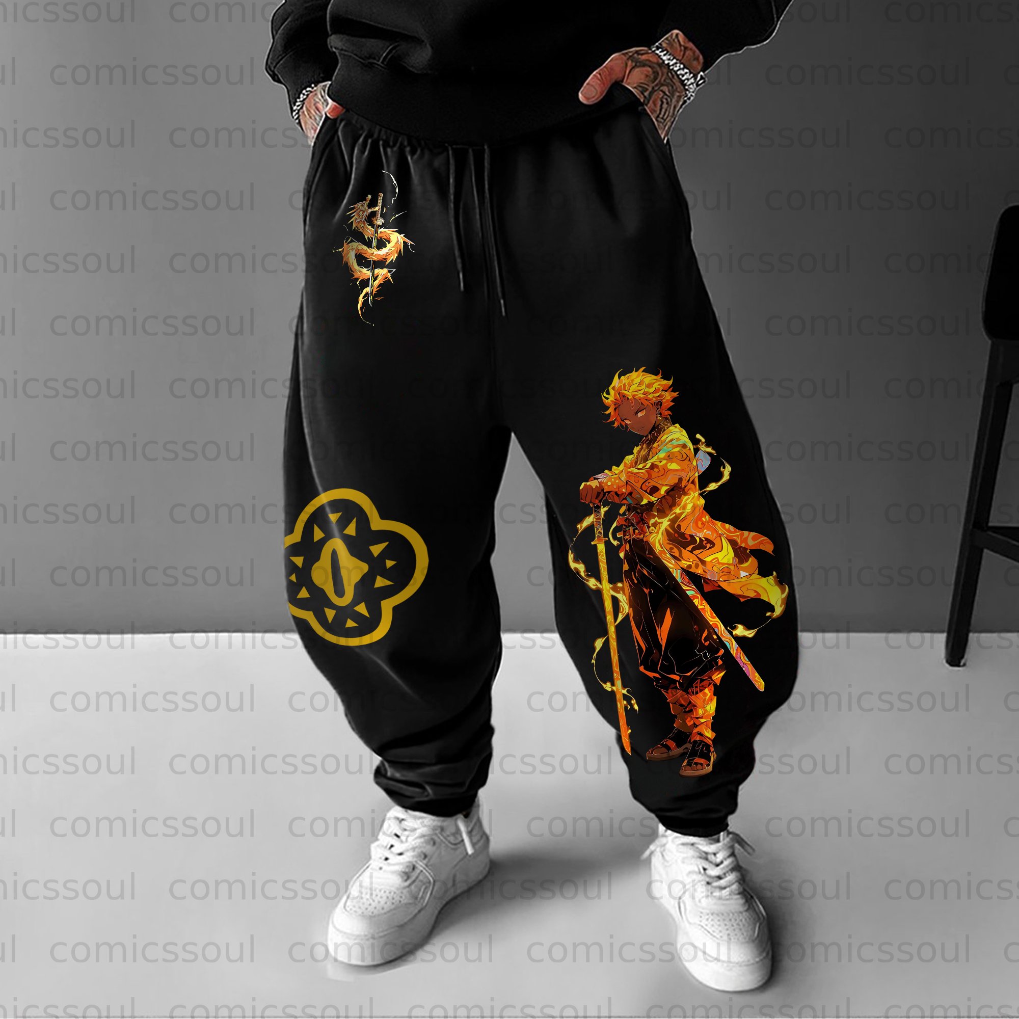 Unisex Anime Inspired Vintage Pants