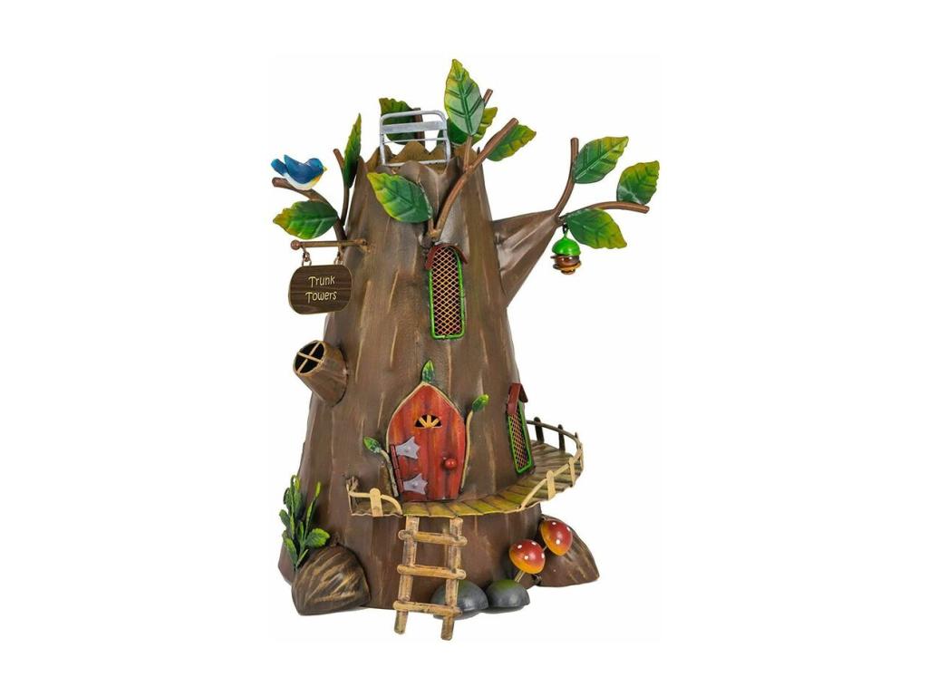 Casa metálica con torre de troncos Pixie