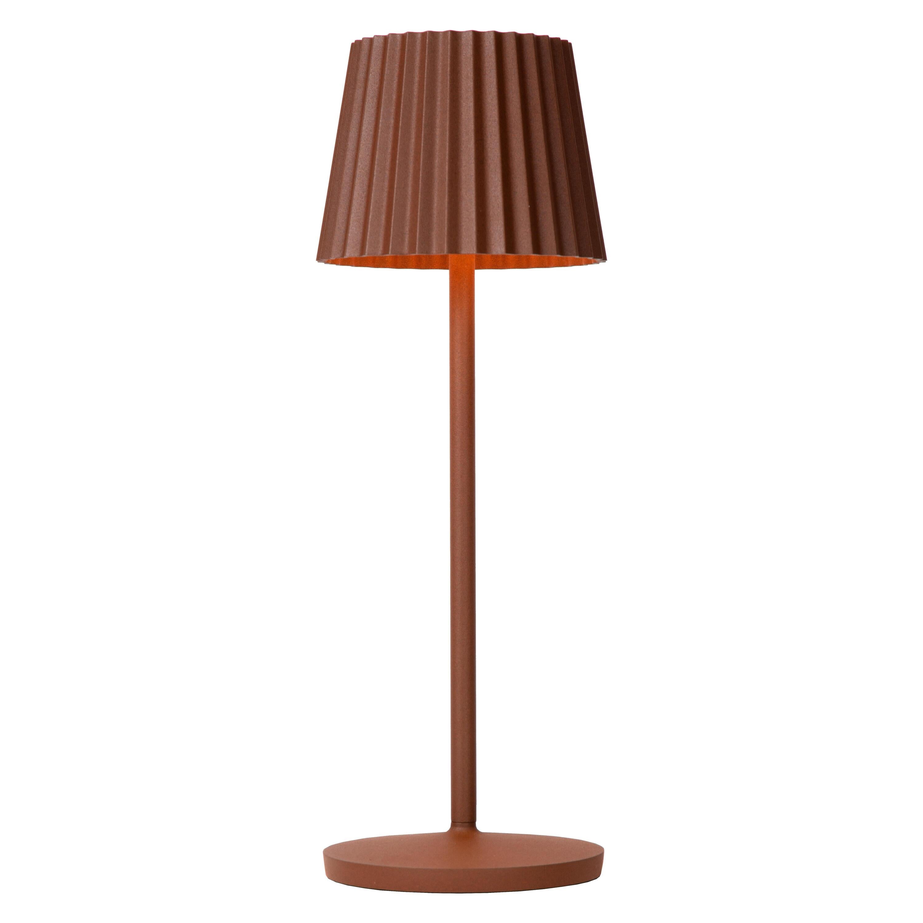 Justine tafellamp LED oplaadbaar buiten IP54 roestbruin
