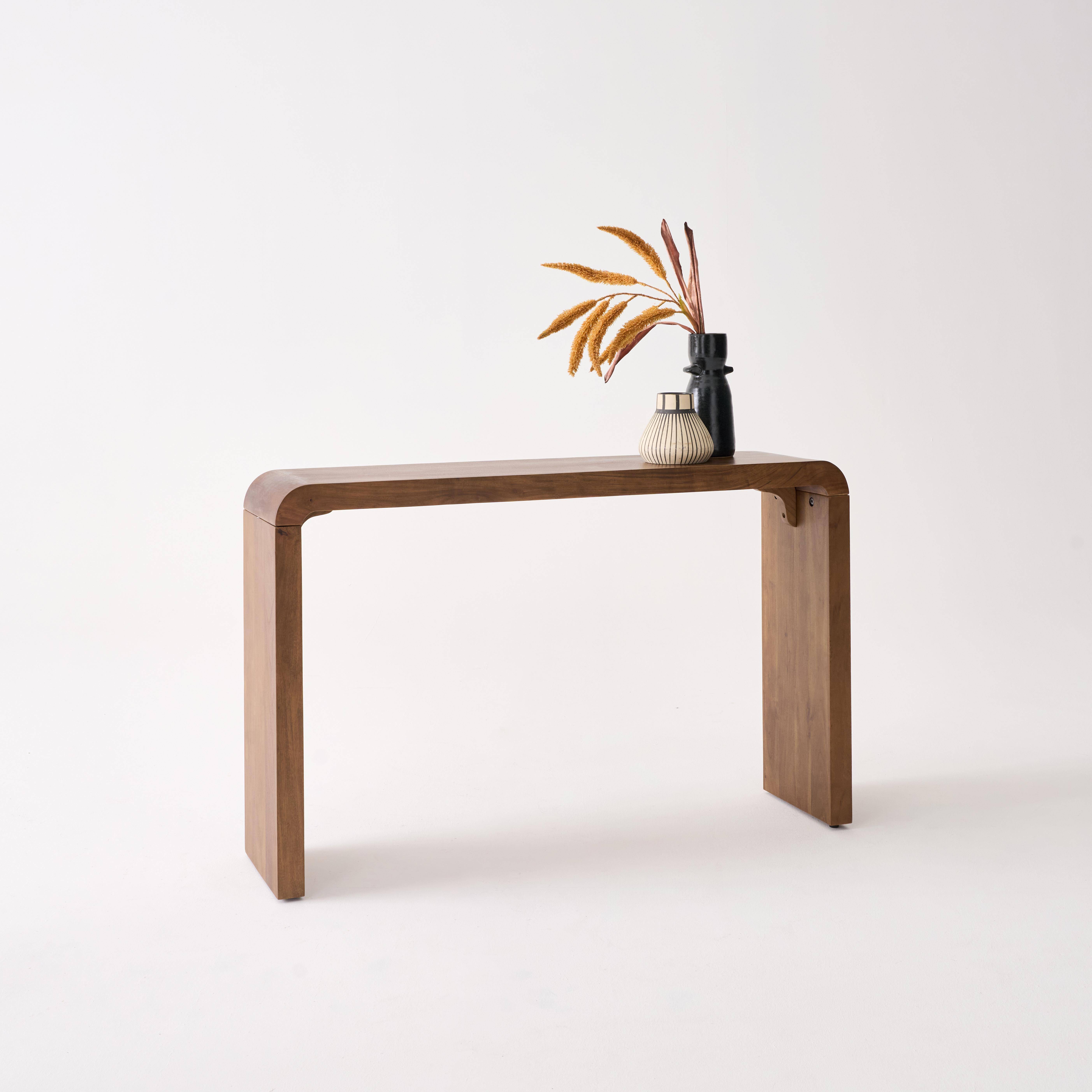 Dana - Consola exótica de madera de acacia, 120cm