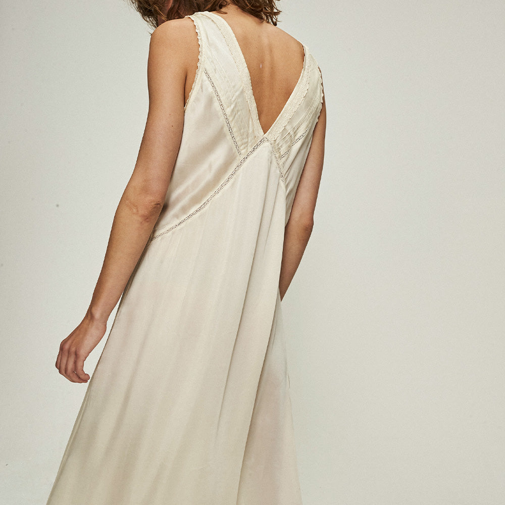 Faune - Robe Primrose - Blanc Oyster