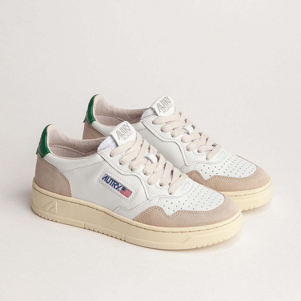 Autry - Baskets Medalist Low Wom - Vert & Beige