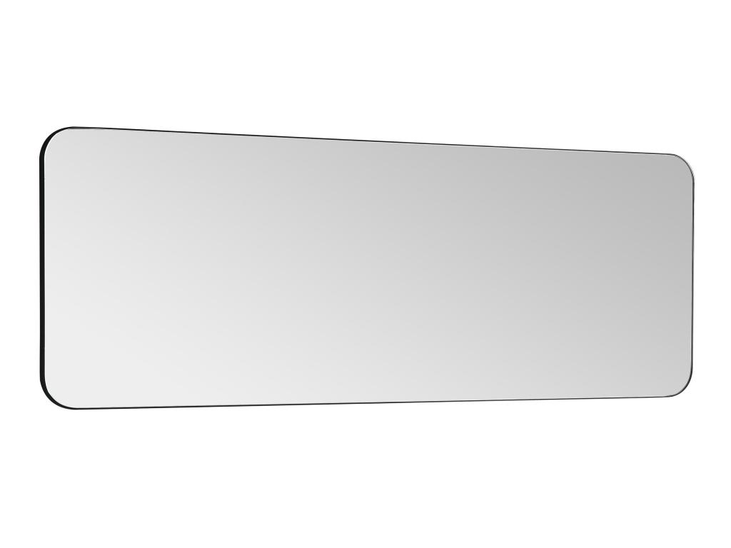 Espejo de baño rectangular con marco negro - 140x50 cm - DEMETRIA