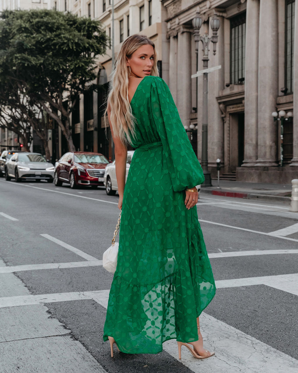 New Kind Of Love One Shoulder Ruffle Maxi Dress - Green - Se7enfashion