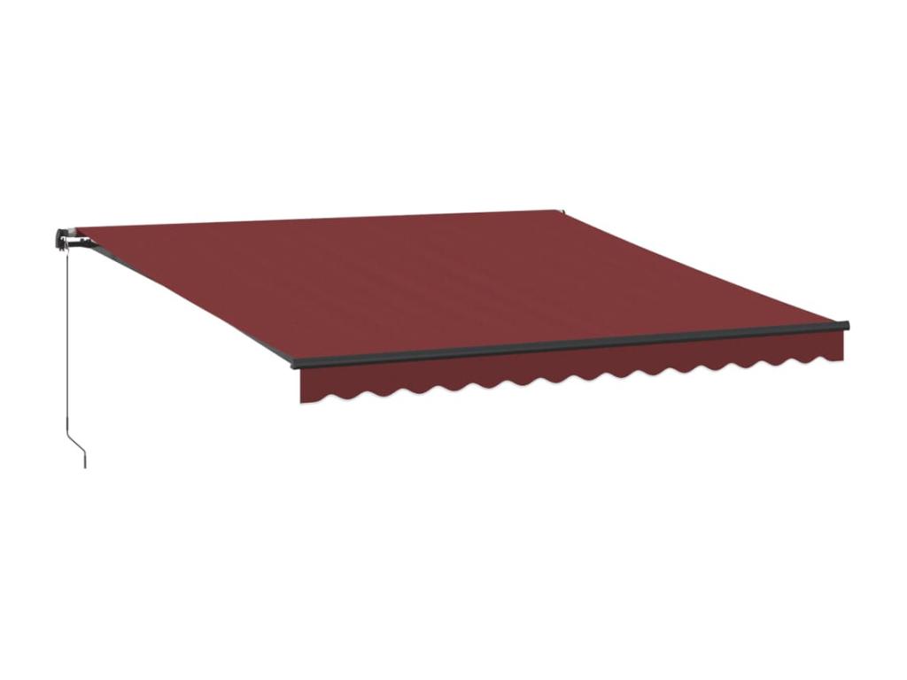 Toldo retráctil manual color burdeos 400x350 cm
