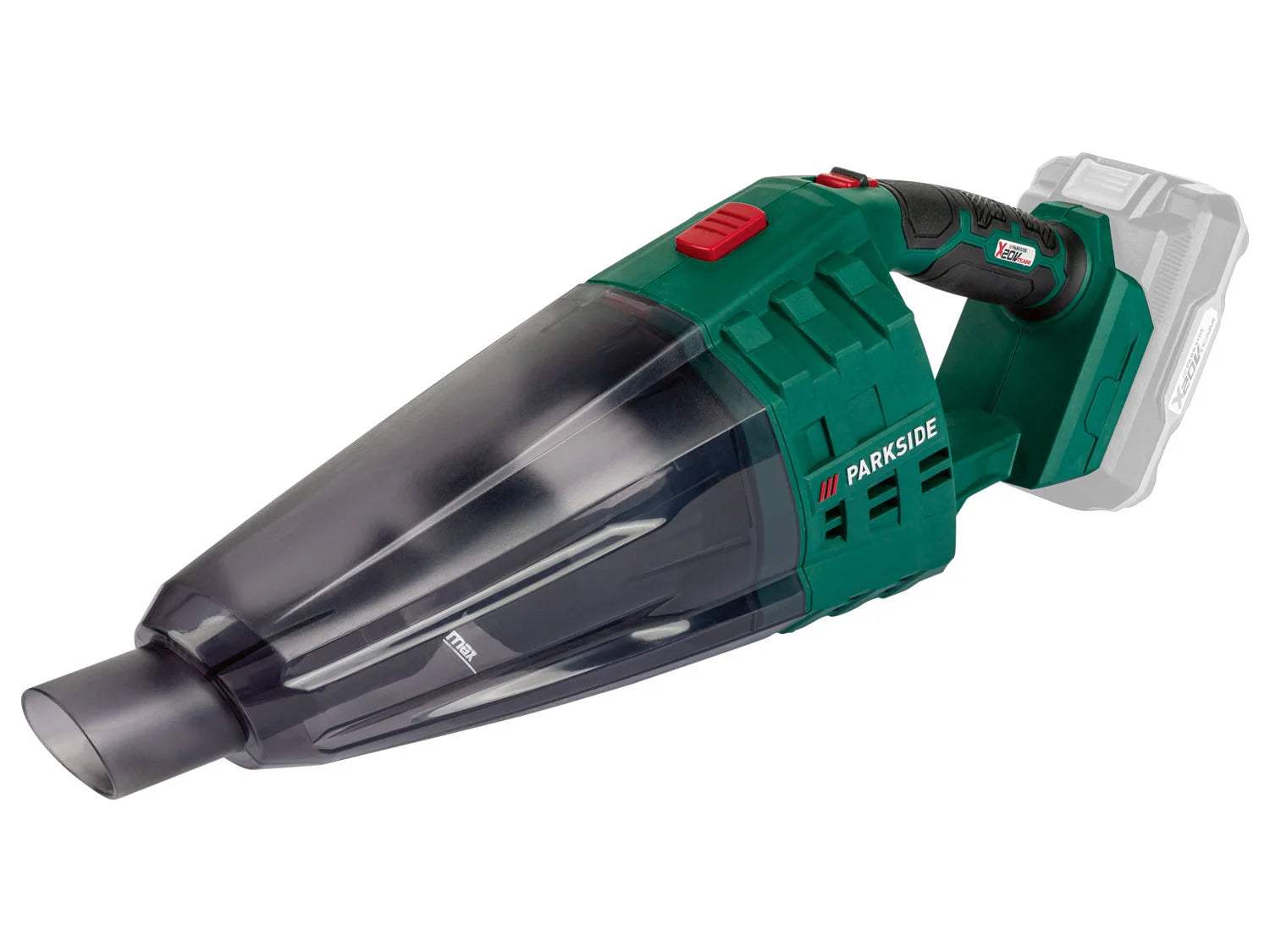 PARKSIDE 20 V cordless handheld vacuum cleaner with PHSSA 20-Li C1 floor nozzle, without battery and charger