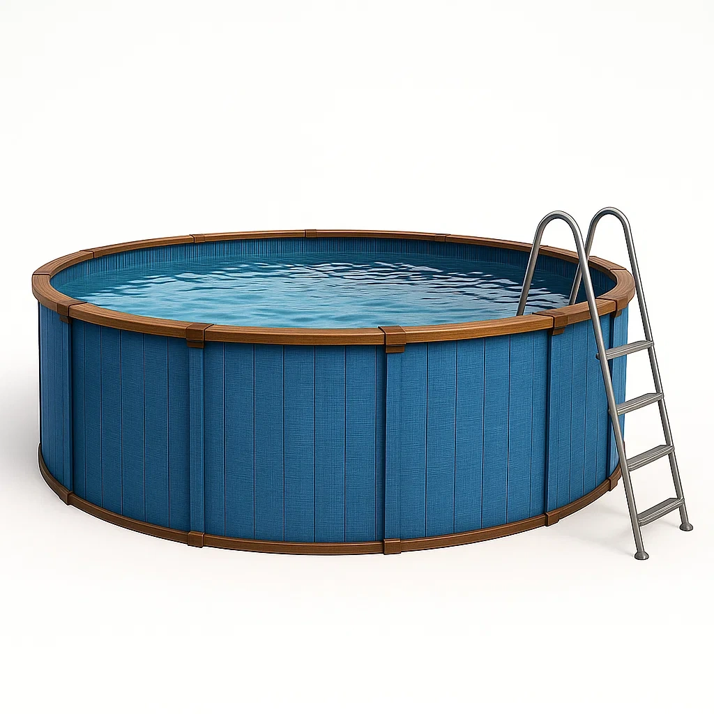 Piscina tubular redonda, diámetro 448x105 cm, incluye filtro y escalera FphwATN289fW