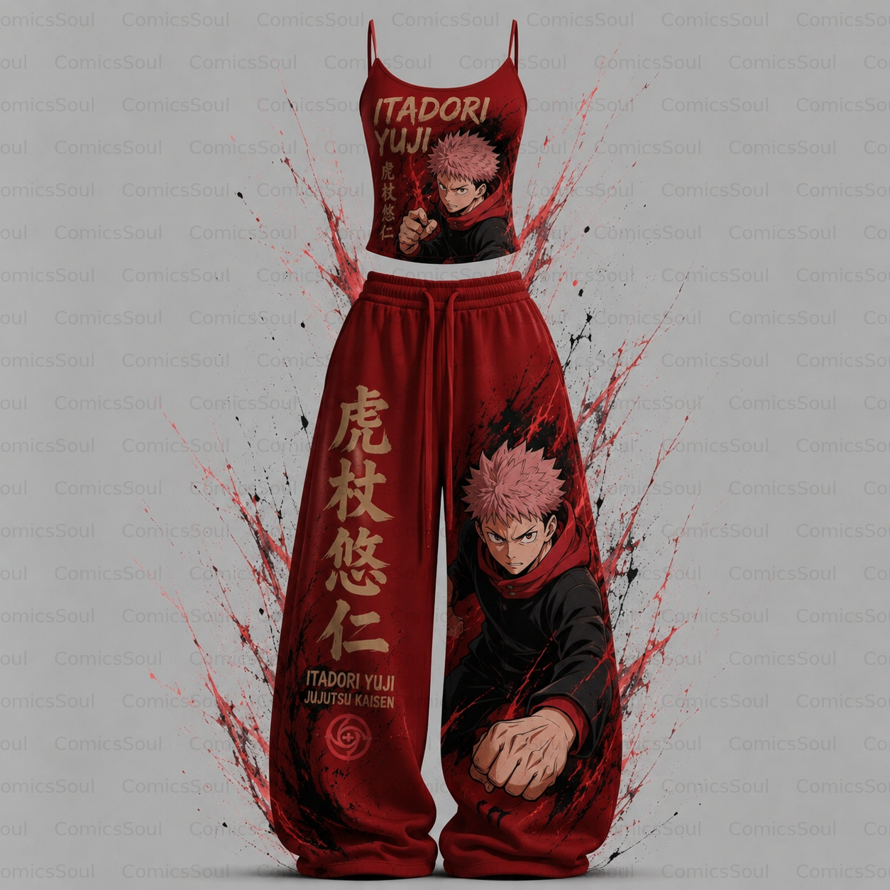 Jujutsu Kaisen Top & Elasticated Trousers Two-Piece Set