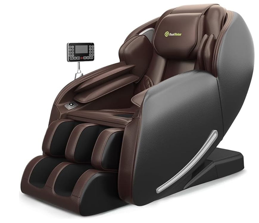 WAYFAIR Real Relax 2026 Massage Chair Full Body, Zero Gravity SL-Track Shiatsu Massage Recliner With Heat, APP Control, Child Lock, Body Scan Bluetooth Foot Roller, Favor 06, All Black
