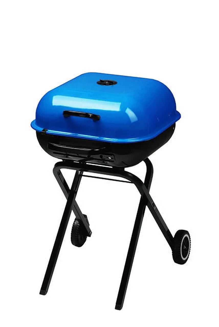Americana Walk-A-Bout Portable Charcoal Grill in Blue