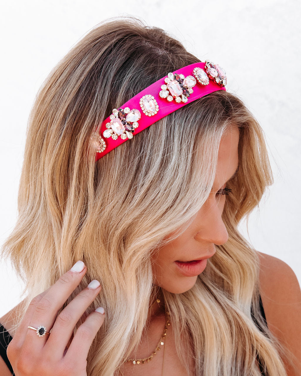 Chloe Crystal Headband - Pink - FINAL SALE - Se7enfashion