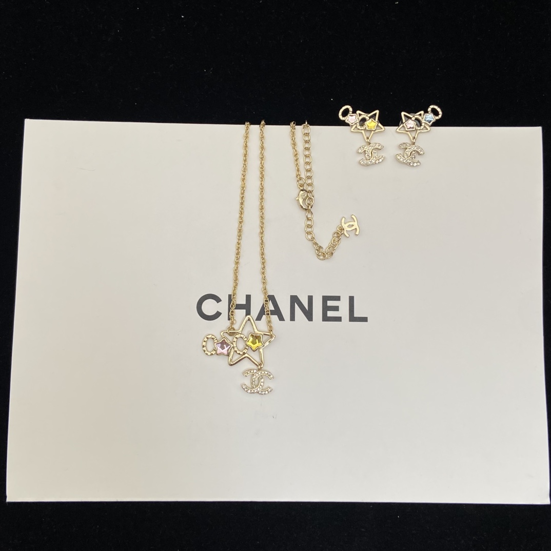 Chanel Dreamy Star Earrings Necklace - Original Replica Club