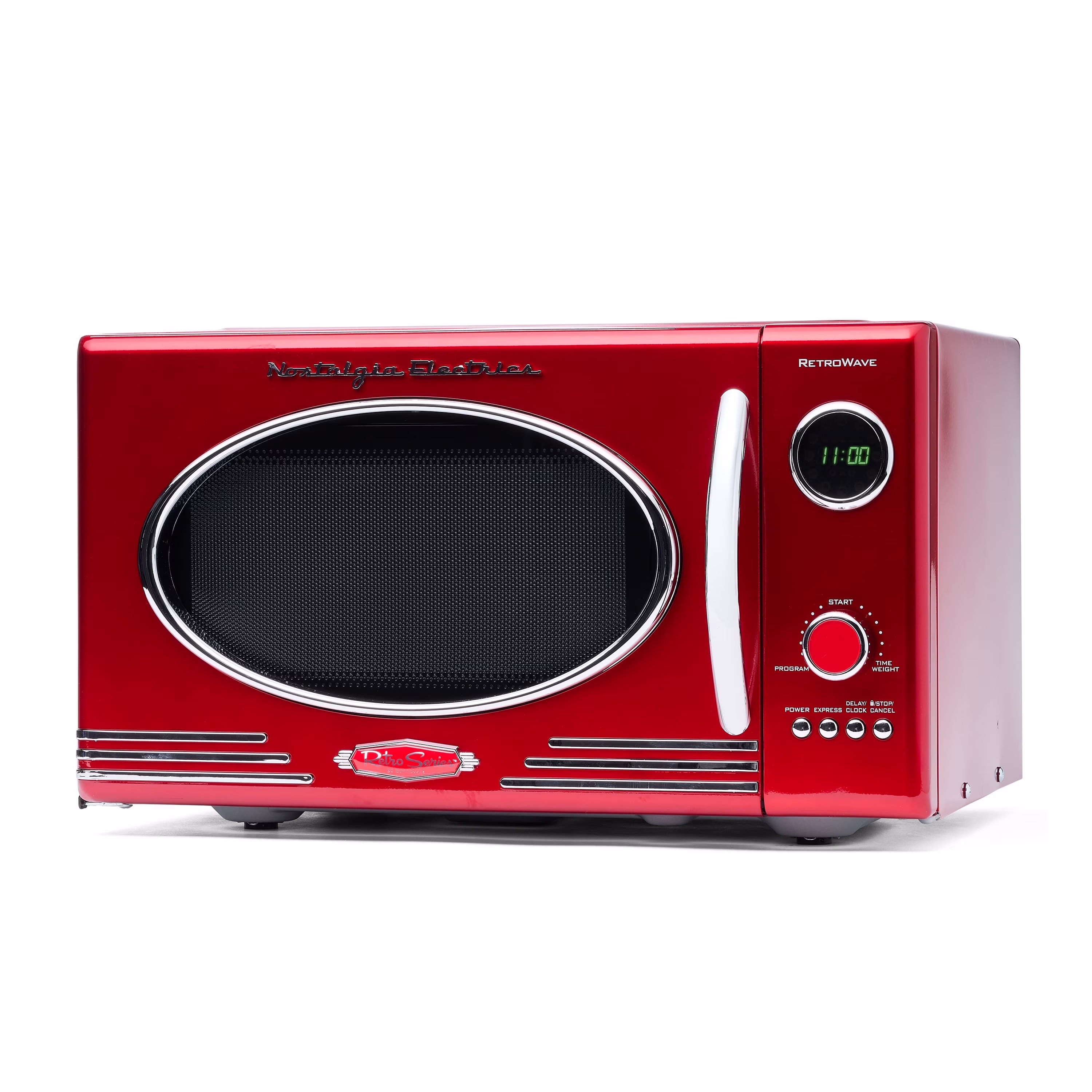 Nostalgia Retro Microwave for Countertop 0.9 cu ft Vintage Microwave, Ivory - Image 9