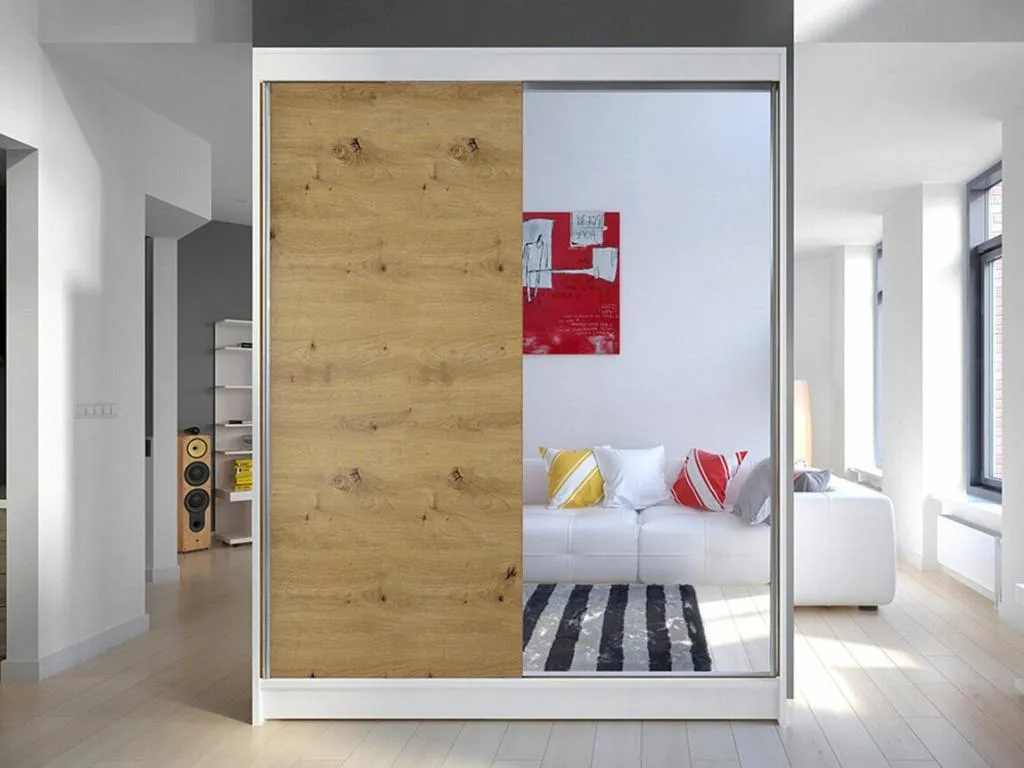 Armario Sancaldeco 140 Sancaldeco Artisan | Blanco 200x150x58cm Puertas de armario - Correderas 65706TBAJ