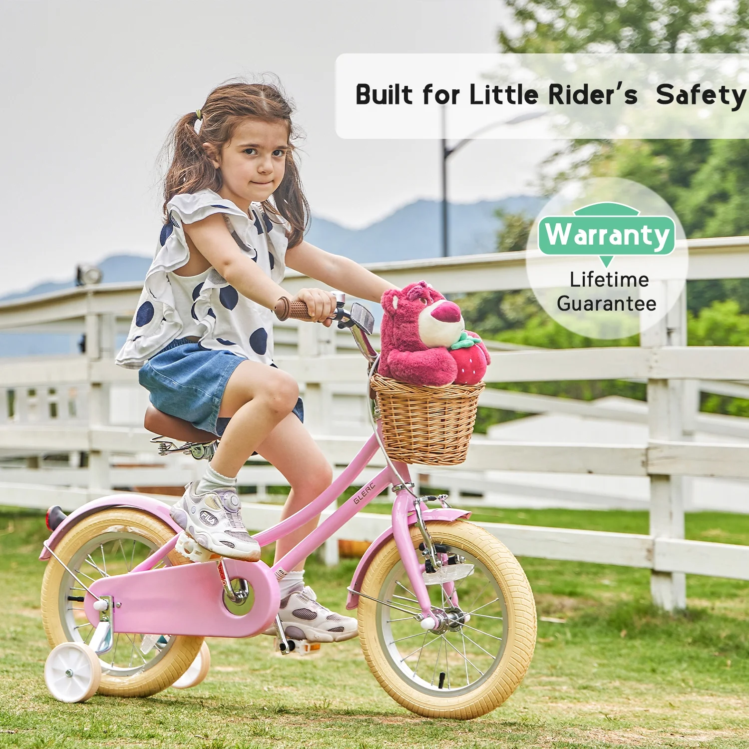 Glerc Little Molly 12 inch Kids Girls Bike for1 2-4 Years Old Child and Toddler,gifts,Pink - Image 2