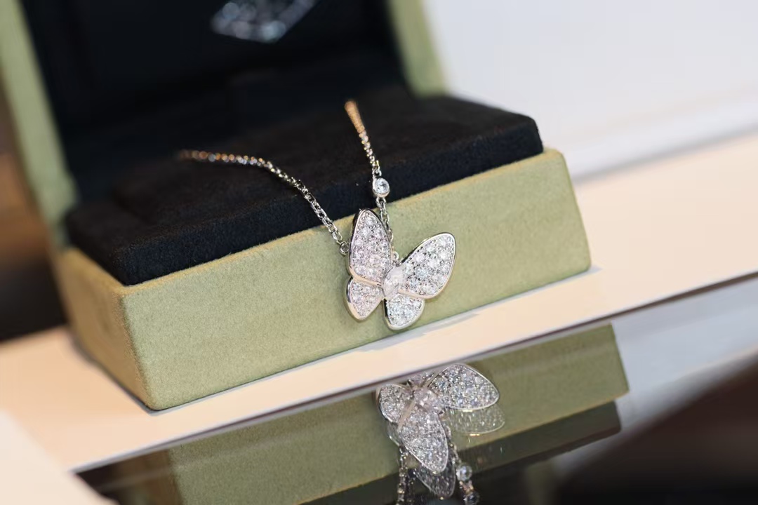 VCA Two Butterfly Pendant Necklace - Original Replica Club