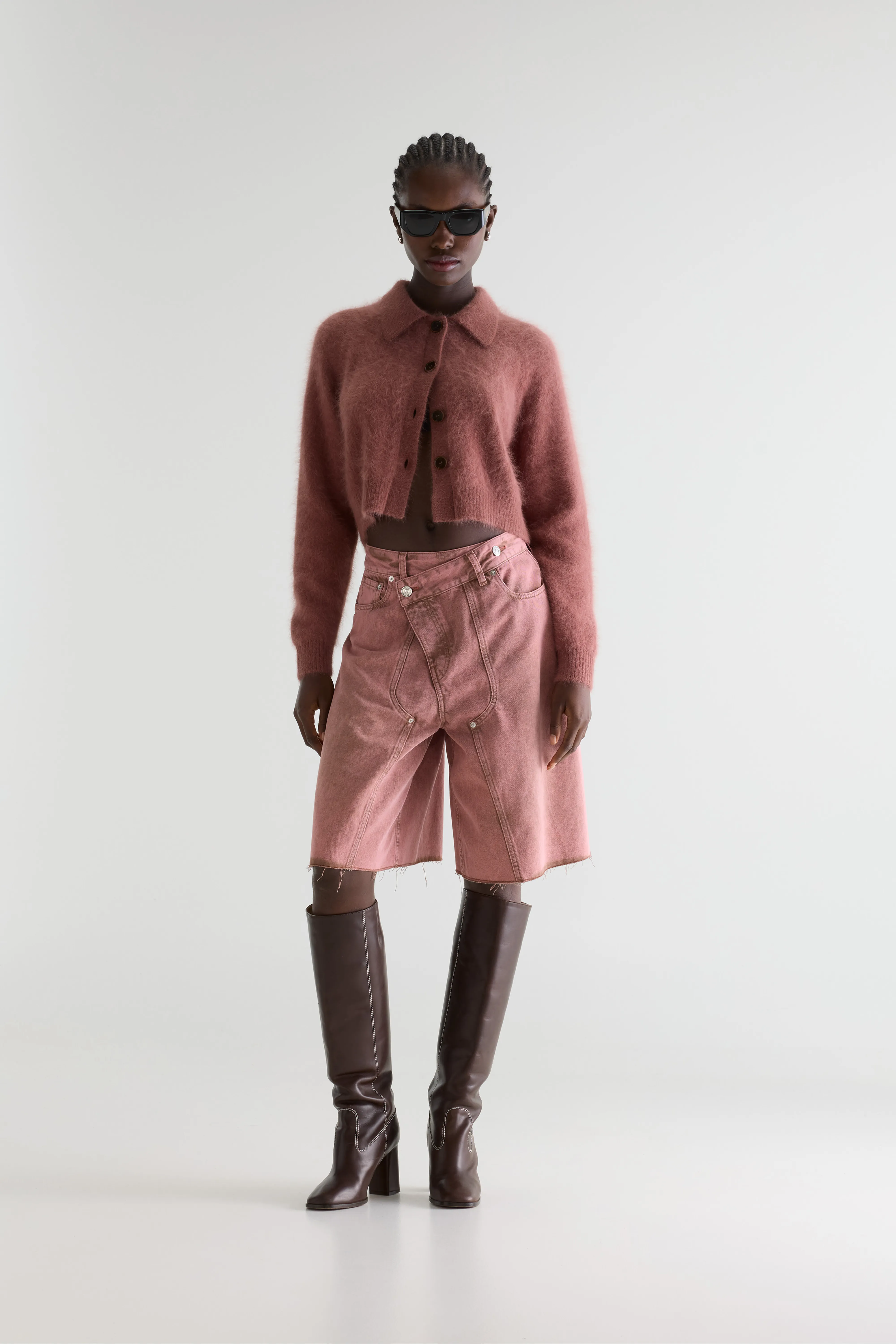 Bellerose Datco angora-blend cardigan (261 / W / MAHOGANY)