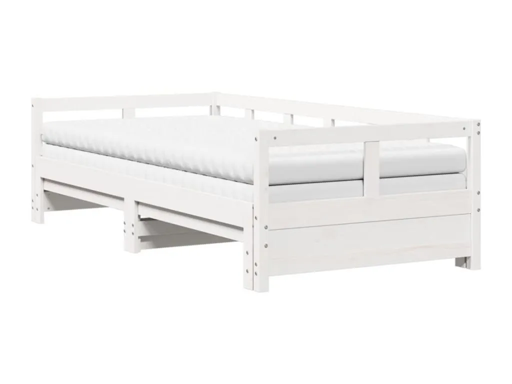 Sofá cama Kavehomedeco con colchones Kavehomedeco maciza Kavehomedeco blanca 80x200cm 68844MSEI