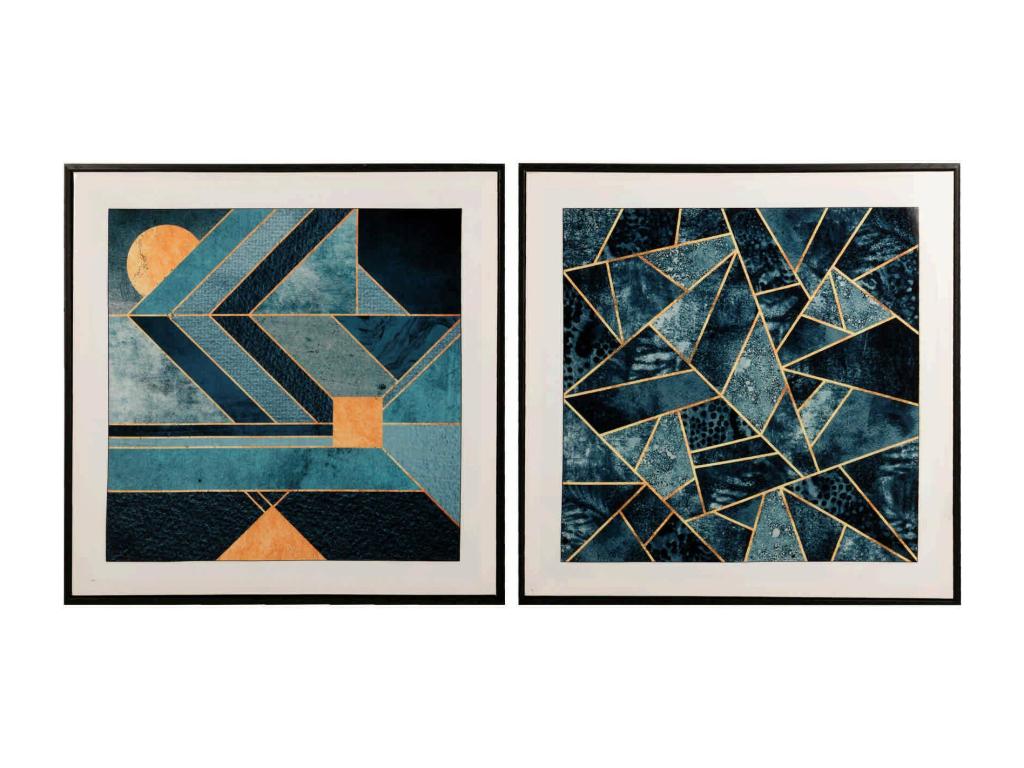 Set 2 Cuadros Abstractos 60x2,8x60 Cm