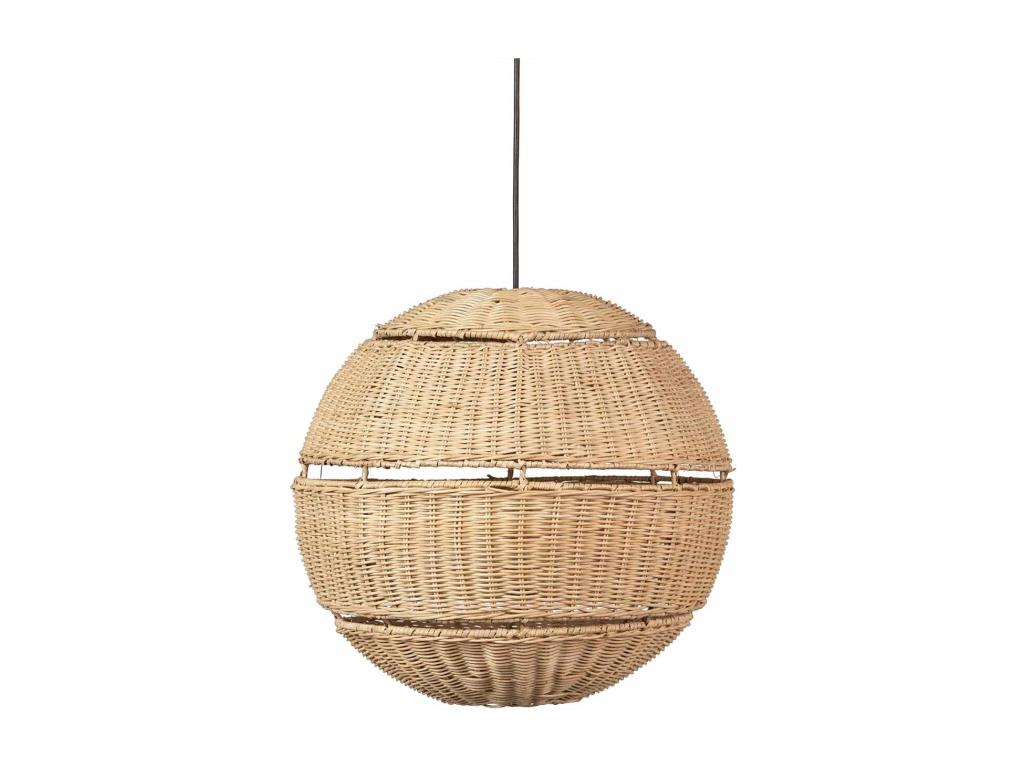 Lampara Techo Mimbre Natural 70x70x55 Cm